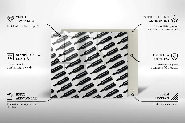 Ceranfeld schutz Schwarze Weinflaschen