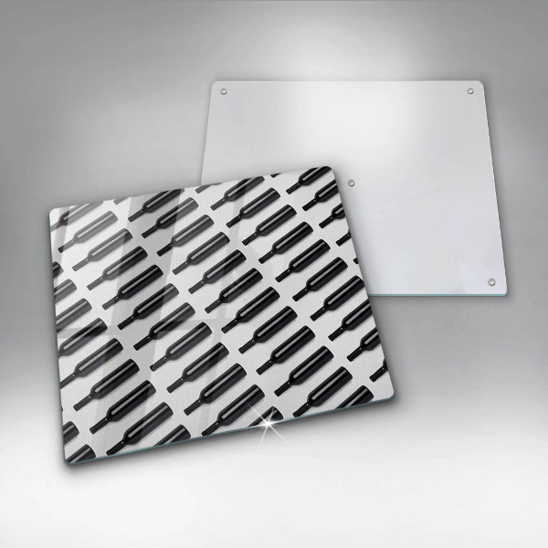 Ceranfeld schutz Schwarze Weinflaschen