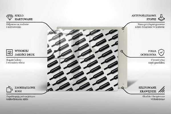 Ceranfeld schutz Schwarze Weinflaschen