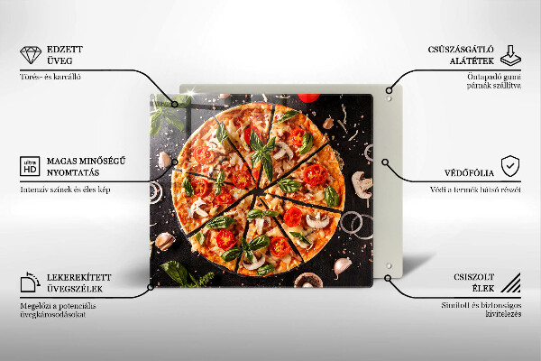 Ceranfeld schutz Pizza mit Pilzen