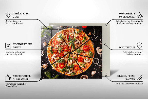 Ceranfeld schutz Pizza mit Pilzen