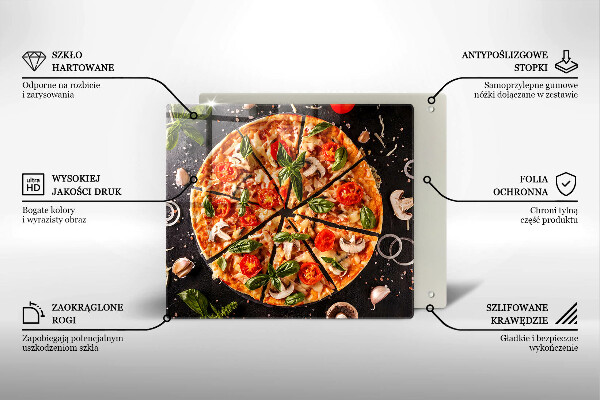 Ceranfeld schutz Pizza mit Pilzen