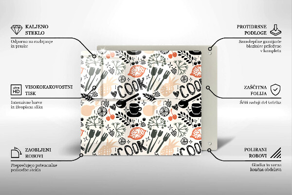 Ceranfeld schutz Cartoon-Küchenmotiv