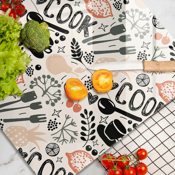 Ceranfeld schutz Cartoon-Küchenmotiv