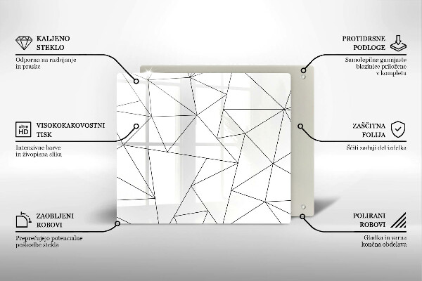 Ceranfeld schutz Weiße Dreiecke