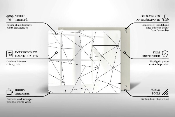 Ceranfeld schutz Weiße Dreiecke