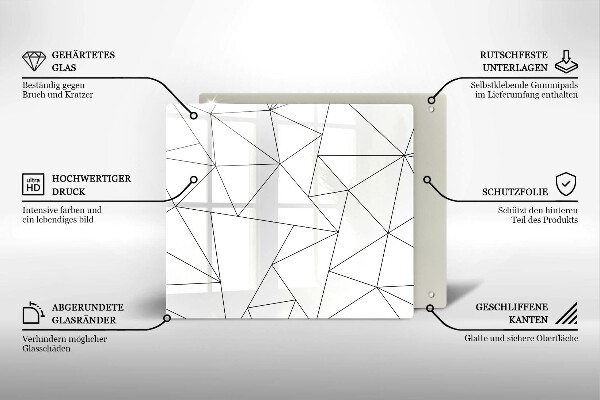 Ceranfeld schutz Weiße Dreiecke