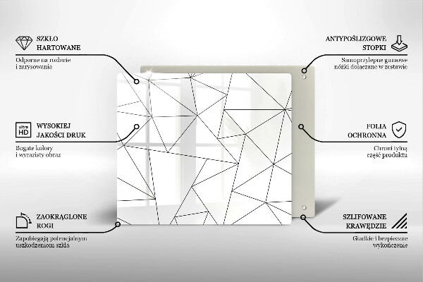 Ceranfeld schutz Weiße Dreiecke