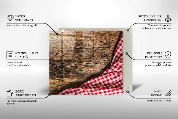 Herdplattenabdeckung Holztisch