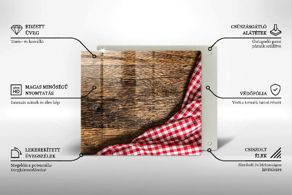 Herdplattenabdeckung Holztisch