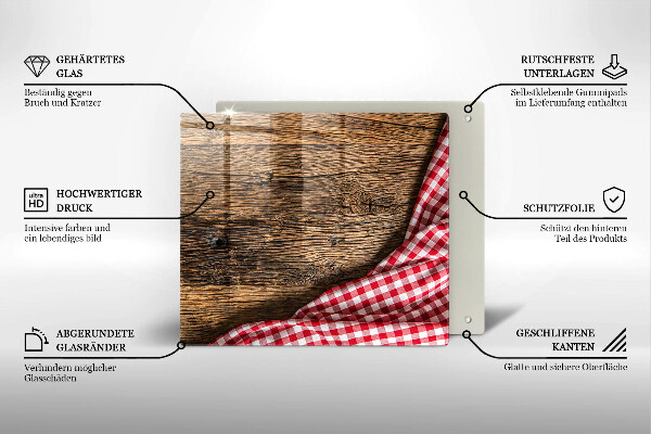 Herdplattenabdeckung Holztisch