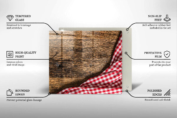 Herdplattenabdeckung Holztisch