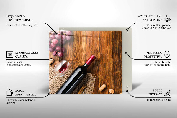 Herdplattenabdeckung Eine Flasche Rotwein