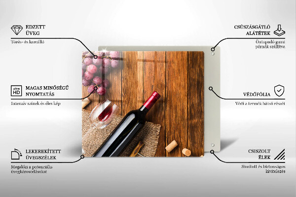 Herdplattenabdeckung Eine Flasche Rotwein