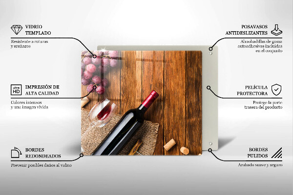 Herdplattenabdeckung Eine Flasche Rotwein