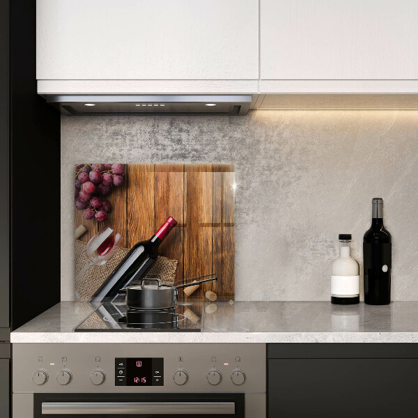 Herdplattenabdeckung Eine Flasche Rotwein