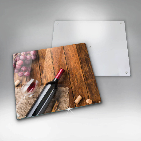 Herdplattenabdeckung Eine Flasche Rotwein