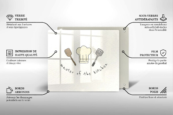 Herdplattenabdeckung Master of the Kitchen