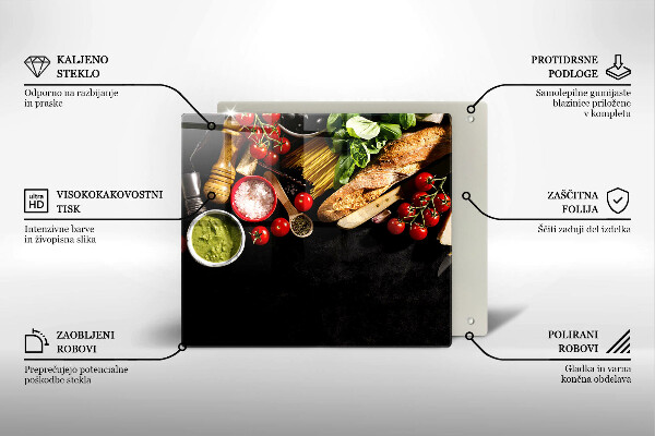 Herdplattenabdeckung Italienische Zutaten und Gewürze