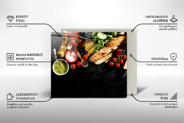 Herdplattenabdeckung Italienische Zutaten und Gewürze