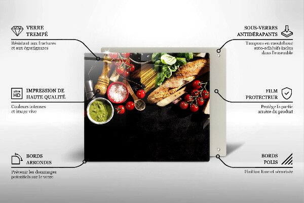 Herdplattenabdeckung Italienische Zutaten und Gewürze