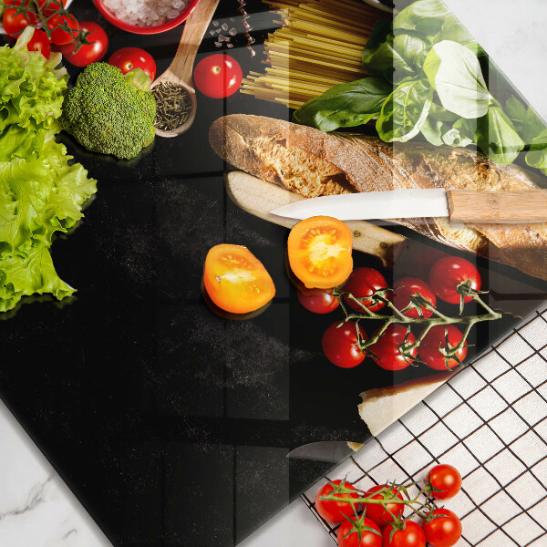 Herdplattenabdeckung Italienische Zutaten und Gewürze