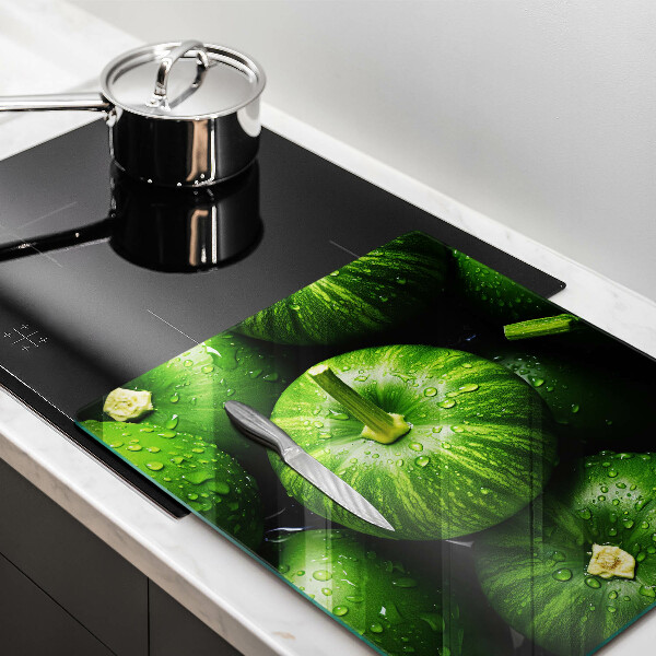 Herdplattenabdeckung Grüne Kürbisse