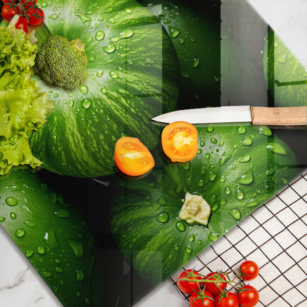 Herdplattenabdeckung Grüne Kürbisse