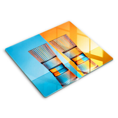 Herdplattenabdeckung Zwei Gläser Wasser