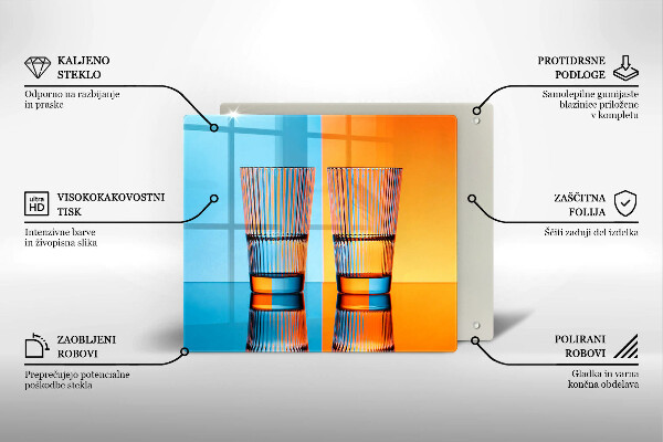 Herdplattenabdeckung Zwei Gläser Wasser