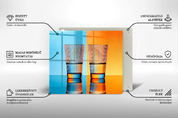 Herdplattenabdeckung Zwei Gläser Wasser