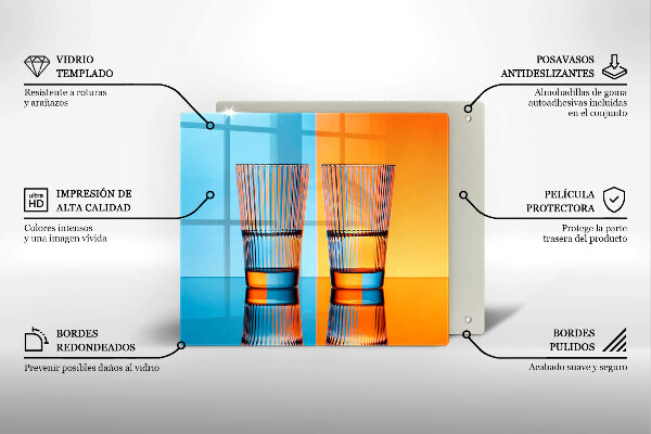 Herdplattenabdeckung Zwei Gläser Wasser