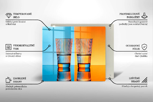Herdplattenabdeckung Zwei Gläser Wasser