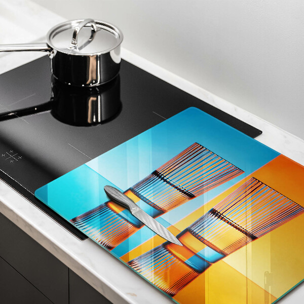 Herdplattenabdeckung Zwei Gläser Wasser