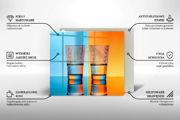 Herdplattenabdeckung Zwei Gläser Wasser