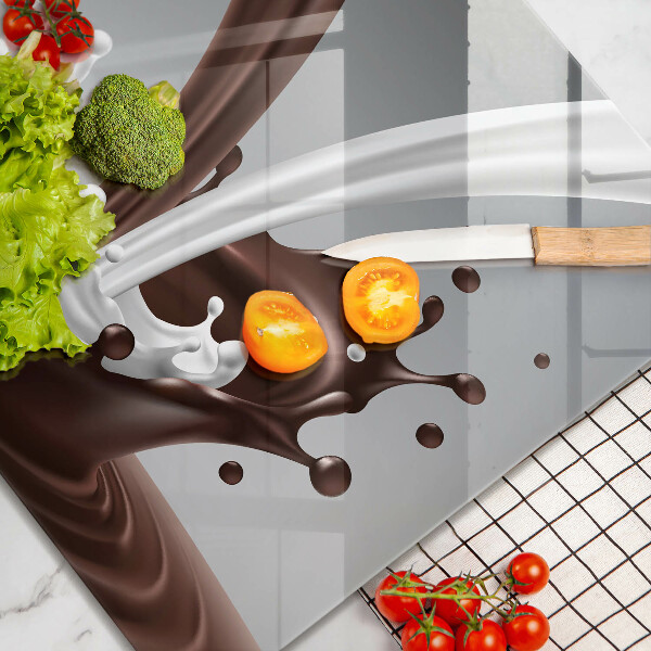 Herdplattenabdeckung Milch und Schokolade