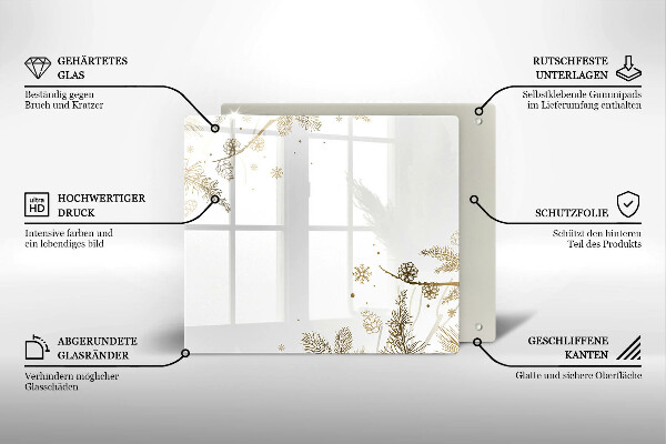 Herdplattenabdeckung Winterdekorationen