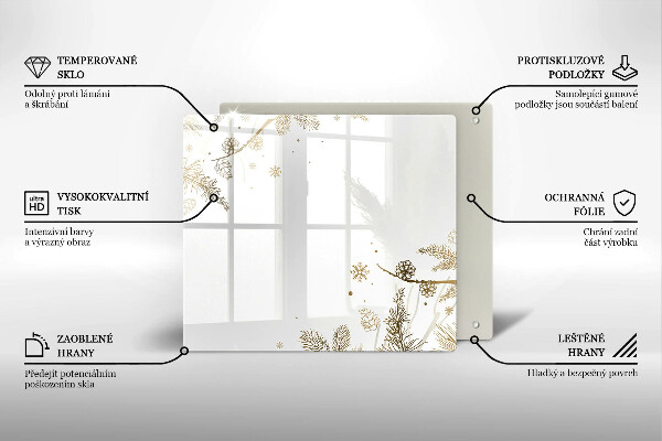 Herdplattenabdeckung Winterdekorationen