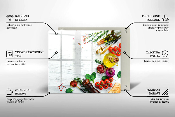 Herdplattenabdeckung Gemüse und Gewürze