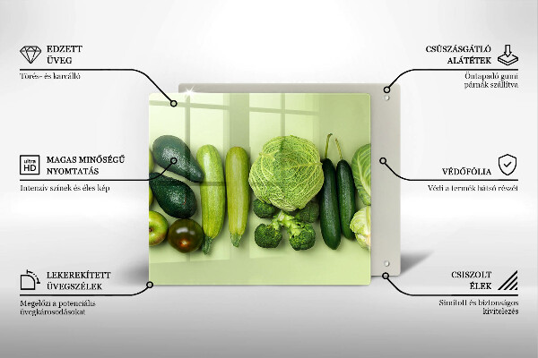 Herdplattenabdeckung Grünes Obst und Gemüse