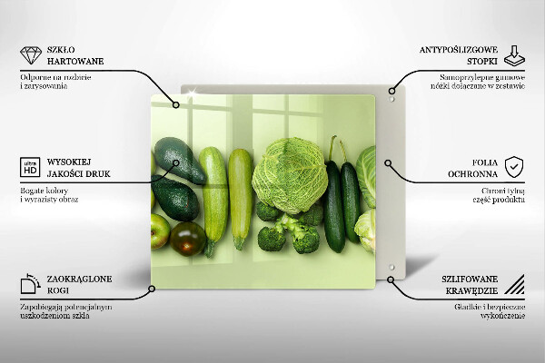 Herdplattenabdeckung Grünes Obst und Gemüse