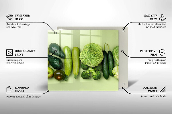 Herdplattenabdeckung Grünes Obst und Gemüse