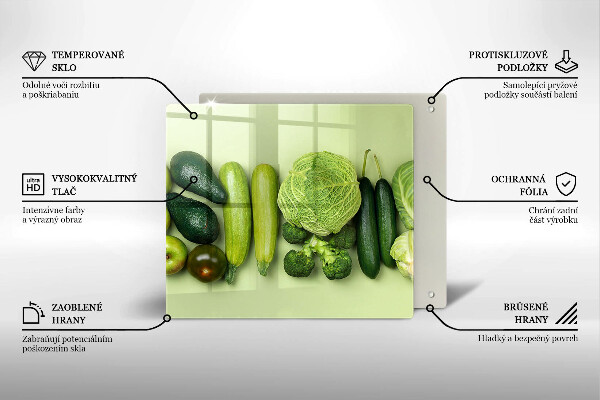 Herdplattenabdeckung Grünes Obst und Gemüse