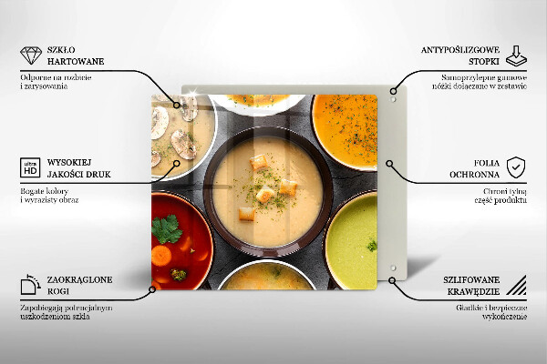 Herdplattenabdeckung Bunte Suppen