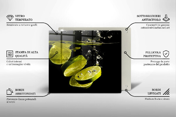 Ceranfeld schutz Limetten im Wasser