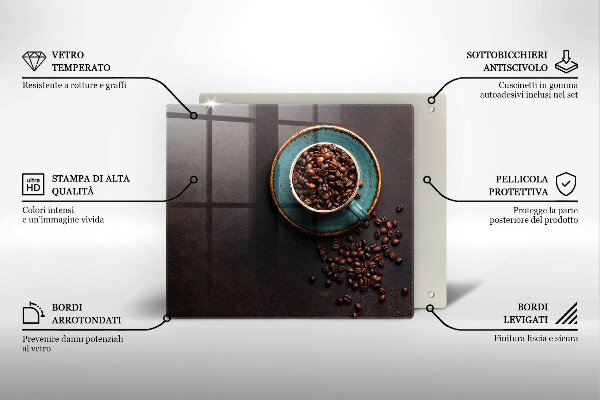Ceranfeld schutz Eine Tasse Kaffeebohnen