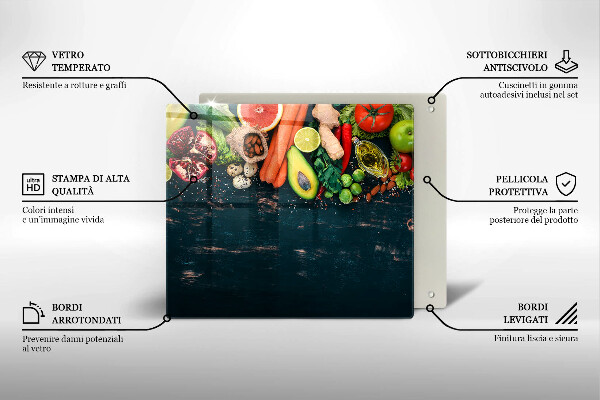 Ceranfeld schutz Früchte und Gemüse