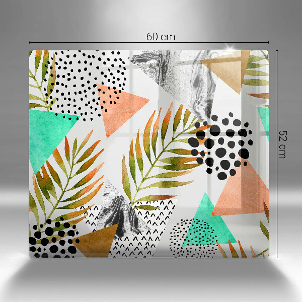 Ceranfeld schutz Boho-Blättermuster