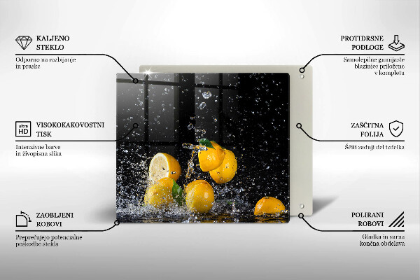 Herdplattenabdeckung Saftige Zitronenfrüchte
