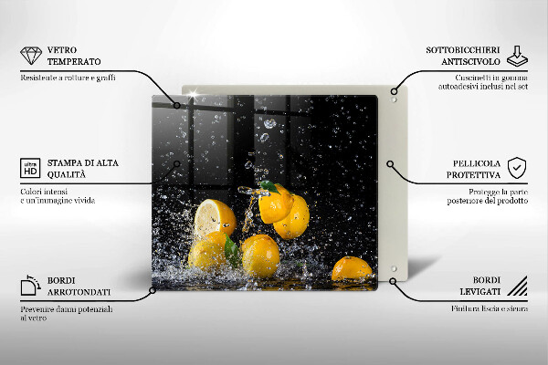 Herdplattenabdeckung Saftige Zitronenfrüchte